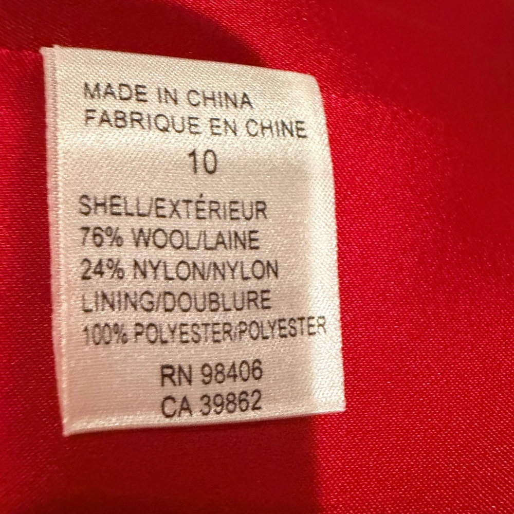 Theory Red Peacoat - Picture 6 of 7